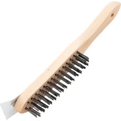 Kennedy - 4-ROW WIRE SCRATCH BRUSH WITH SCRAPER - KEN9066450K