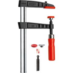 Bessey - Malleable cast iron screw clamp TGS with 2‑component plastic handle
