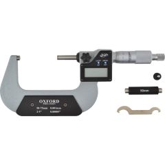 Oxford - 133-03-414, Digital Micrometer, ±0.003mm Accuracy, 50-75mm Measuring Range, IP65 - OXD3313520K