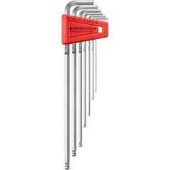 PBSwiss - Key L-wrenches, long, with ball point, set in a practical plastic holder  - PB 212.LH-6