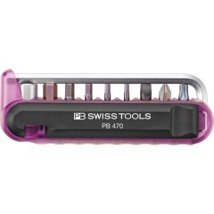 PBSwiss - BikeTool: Pocket Tool with 9 screwdriving tools and two tire levers - PB 470.Purple