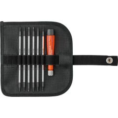 PB Swiss - Screwdrivers, set with telescopic handle and duplex interchangeable blades in a compact roll-up case - PB 513