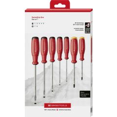 PBSwiss - SwissGrip Evo screwdriver set of 7pcs  for Slotted and Phillips Screws - PB 38252.CBB