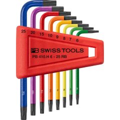 PBSwiss - RainBow key L-Wrenches, set in a Practical Plastic Holder 6-25mm - PB 410.H 6-25 RB