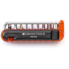 PBSwiss - Bike Tool Pocket Tool with 9 Screwdriving Tools and Two Tire Levers- PB 470.Red