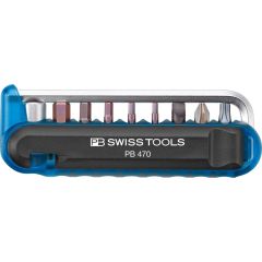 PBSwiss - Bike Tool Pocket Tool with 9 Screwdriving Tools and Two Tire Levers - PB 470.Blue