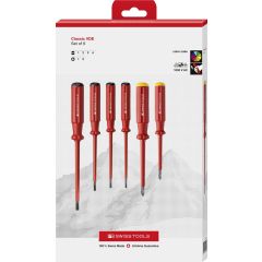 PBSwiss - Classic VDE screwdriver set, fully insulated up to 1000 V AC/1500 V DC according to IEC/EN 60900 - PB 5542 CBB