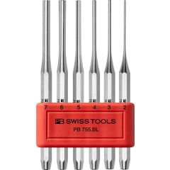 PBSwiss - Pin Punch, Drift Punch, Octagonal, Set in Practical Plastic Holder - PB 755.BL