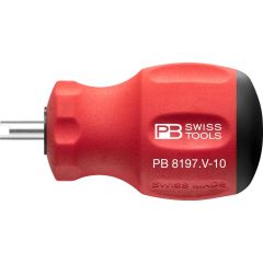 PBSwiss - Tire Valve Screwdriver with SwissGrip Handle, Stubby - PB 8197.V-10