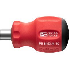PBSwiss - SwissGrip Stubby universal Bit Holder, for PrecisionBits C 6.3 and E 6.3 (1/4") - PB 8452 M-10