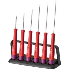 PBSwiss - Electronics Screwdriver with Turnable Head, Set with Handy Holder for Table or Wall - PB 8642