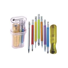 Multitec - 6 Multi-colour Insulated Screw Driver Bits + 1 Poker + Handle with Voltage Detector - SDK-777iC
