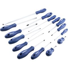 Senator - Flared/Parallel/Phillips/Pozi, Screwdriver Set, Set of 15 - SEN5729150K