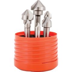 Sherwood - Countersink Set, Countersink, Straight Shank, Set of 6, Cobalt High Speed Steel, Bright - SHR0209010A