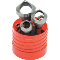 Sherwood - Countersink Set, Countersink, Straight Shank, Set of 6, Cobalt High Speed Steel, Bright - SHR0209020B