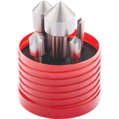 Sherwood - Countersink Set, Countersink, Straight Shank, Set of 5, High Speed Steel, Uncoated - SHR0209250K