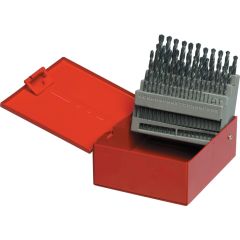 Sherwood - Jobber Drill Set, No.1 to No.60, Standard Length, Gauge, High Speed Steel, Set of 60 - SHR0258880K