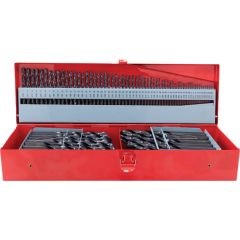 Sherwood - Jobber Drill Set, Standard Length, Gauge/Inch/Metric, High Speed Steel, Set of 114 - SHR0258920K