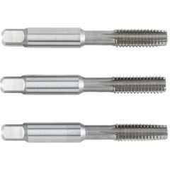 Sherwood - Hand Tap Set , 3/8in. x 16, UNC, High Speed Steel, Bright, Set of 3 - SHR0850870D