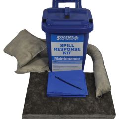 Solent Spill Control - Maintenance Spill Kit, 25L Absorbent Capacity Per Kit, 43 x 26 x 27cm, Bin - SOL7420506G