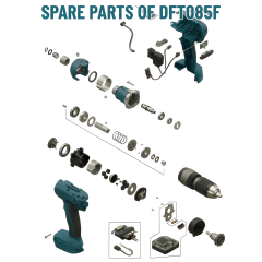 Makita - Spare Parts of DFT085F