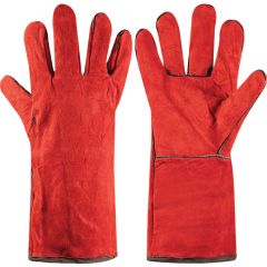 Sitesafe - General Handling Gauntlet, Red, Uncoated Coating, Cotton Fleece Liner, Size 11 - SSF9611620K