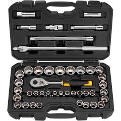 Stanley -1/2" Dr 43Pcs Pear Head Ratchet Set Metric/ Imperial - STMT45505