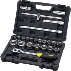 Stanley - 1/2"SQ. Drive Socket Set, 6 PT.(24 PCS) - STMT72795-8