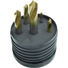 SwissTech - Spot Drill Set, 4mm to 12mm, TiN-Tipped, Set of 5 - SWT1255190A
