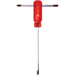 Multitec - 4-in-1 (Tee-Driver) Reversible Screw Driver with Hexagon Rod and Extra Hard Tips - TRB 6150