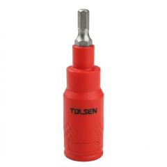 Tolsen - 1000V VDE 3/8" Injection Insulated 2-Component Bit Socket for Hexagon Screw