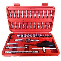Jetech - 1/4 " DR  Socket Set Metric  46pcs  - SK1/4-46 SP