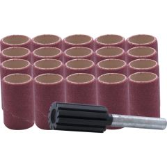 York - Sanding Band Set, 51 x 25mm, P120/P60/P80, Aluminium Oxide, 20 Piece - YRK2059340K