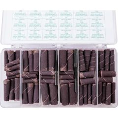 York - Cartridge Roll Kit, Straight/Taper, Various Sizes, P120/P80, Aluminium Oxide, 122-Piece - YRK2059800K