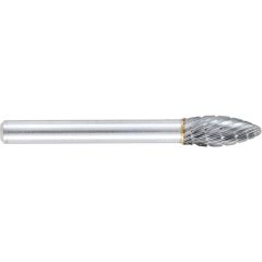 York - Carbide Burr, Uncoated, Cut 6 - Double Cut, 8mm, Flame - YRK2102169K