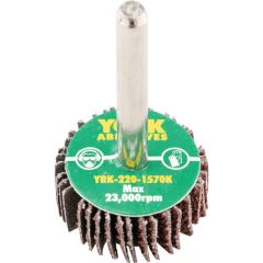 York - Flap Wheel, 30 x 10mm, P40, Aluminium Oxide, 6mm Shank - YRK2201570K