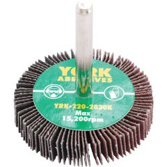 York - Flap Wheel, 50 x 10mm, P120, Aluminium Oxide, 6mm Shank - YRK2202830K