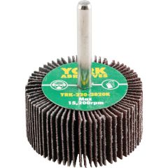 York - Flap Wheel, 50 x 25mm, P80, Aluminium Oxide, 6mm Shank - YRK2203820K