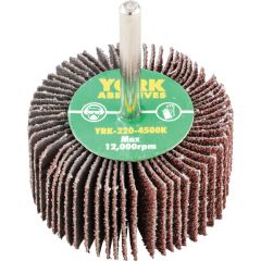 York - Flap Wheel, 60 x 30mm, P40, Aluminium Oxide, 6mm Shank - YRK2204500K