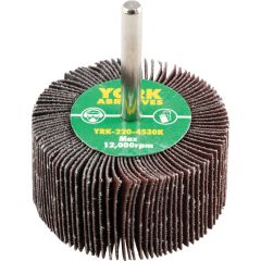 York - Flap Wheel, 60 x 30mm, P120, Aluminium Oxide, 6mm Shank - YRK2204530K