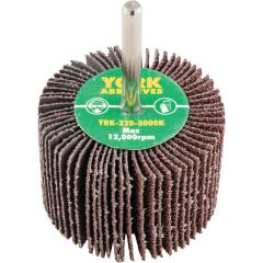 York - Flap Wheel, 60 x 40mm, P40, Aluminium Oxide, 6mm Shank - YRK2205000K