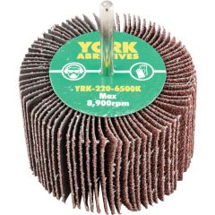 York - Flap Wheel, 80 x 50mm, P40, Aluminium Oxide, 6mm Shank - YRK2206500K