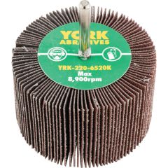 York - Flap Wheel, 80 x 50mm, P80, Aluminium Oxide, 6mm Shank - YRK2206520K