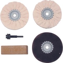 York - L002100015, Polishing Kit, 100mm, For Wood, 5 Piece - YRK2809460K