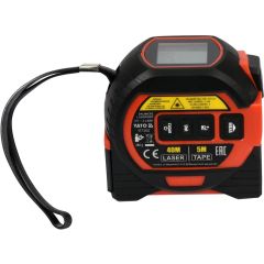 Yato - Laser Distance Meter with Measuring Tape and Cross Laser Line - YT-73122