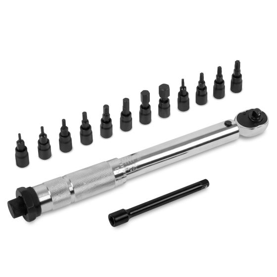Vonroc - Torque Wrench ¼” - 265mm – 5-25NM | INCL. 12-Piece Bit