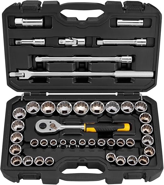 Stanley Proto Ratsche 1/2 Zoll – Pear Head Design, 45-Zahn-Mechanik, Schwarz-oxidiert